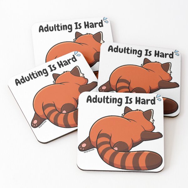 Item preview, Funny Red Panda Adulting Is Hard designed and sold by NzrProcreate.