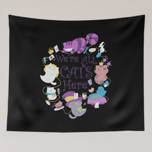 Item preview, We're All Cats Here Whimsical Feline Group Art designed and sold by TROYESCAMI.