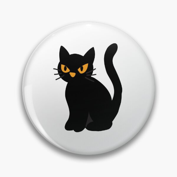 Item preview, Cute black cat with orange eyes Halloween vector illustration designed and sold by PowerAntShop.