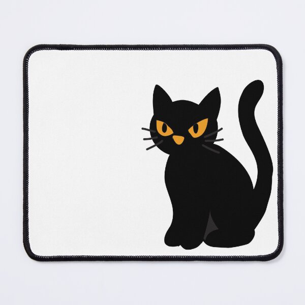 Item preview, Cute black cat with orange eyes Halloween vector illustration designed and sold by PowerAntShop.