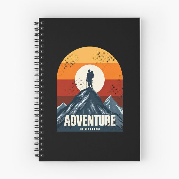 Item preview, Adventure Is Calling Mountain Hiker Sunset Retro designed and sold by helencacu.