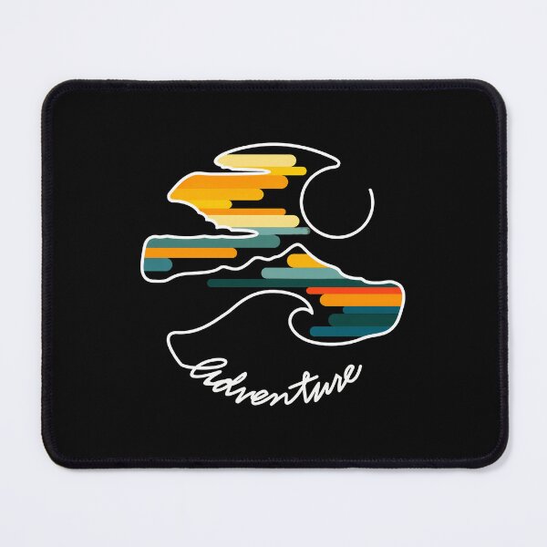 Item preview, Adventure Mountain Wave Retro Stripes Graphic Art designed and sold by wyrichbosle.