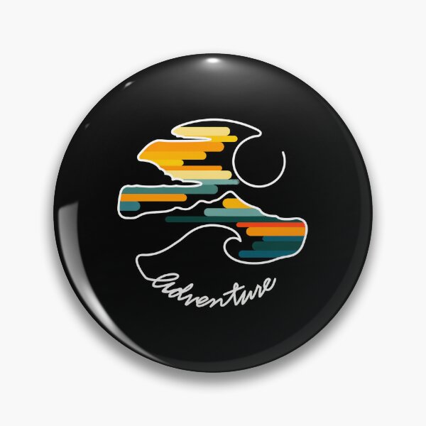 Item preview, Adventure Mountain Wave Retro Stripes Graphic Art designed and sold by wyrichbosle.
