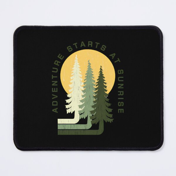 Item preview, Adventure Starts At Sunrise Pine Trees Retro Design designed and sold by sotospor.