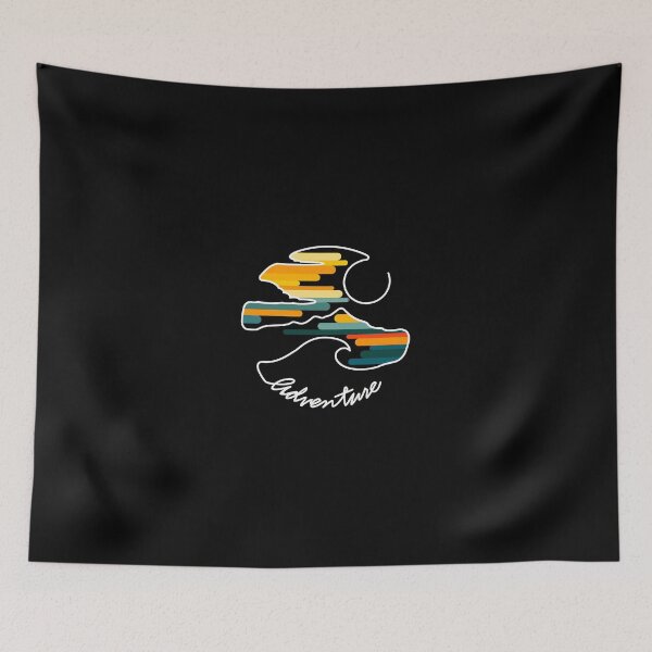 Item preview, Adventure Mountain Wave Retro Stripes Graphic Art designed and sold by wyrichbosle.