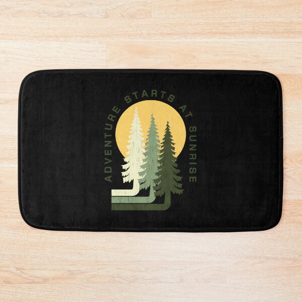 Item preview, Adventure Starts At Sunrise Pine Trees Retro Design designed and sold by sotospor.