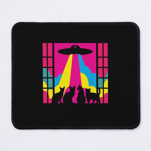 Item preview, Alien Abduction Cat UFO Retro Pop Art designed and sold by fetzrolfs.