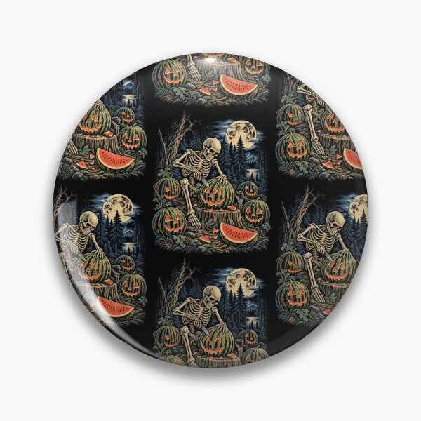 Item preview, Skeleton Carving Spooky Watermelon Pumpkin Halloween Retro Design designed and sold by JapanAnimeSH2.
