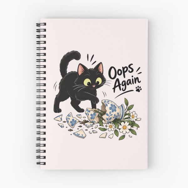 Item preview, Black Cat Oops Again Funny Broken Vase Cute Cat Lover Design designed and sold by Sanika arts .