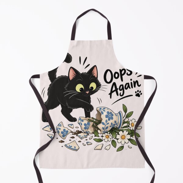 Item preview, Black Cat Oops Again Funny Broken Vase Cute Cat Lover Design designed and sold by Sanika arts .