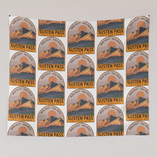 Item preview, Susten Pass Switzerland Retro Travel Emblem designed and sold by MemesRetails.