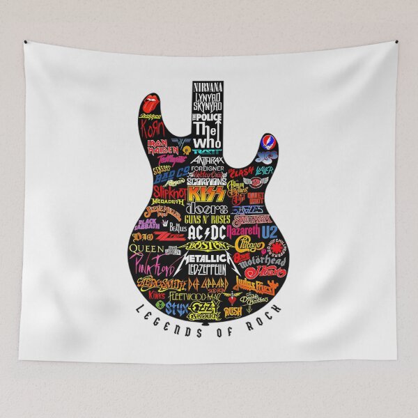 Item preview, Legends Of Rock Band Logo Guitar V2 designed and sold by MichaelNoland.