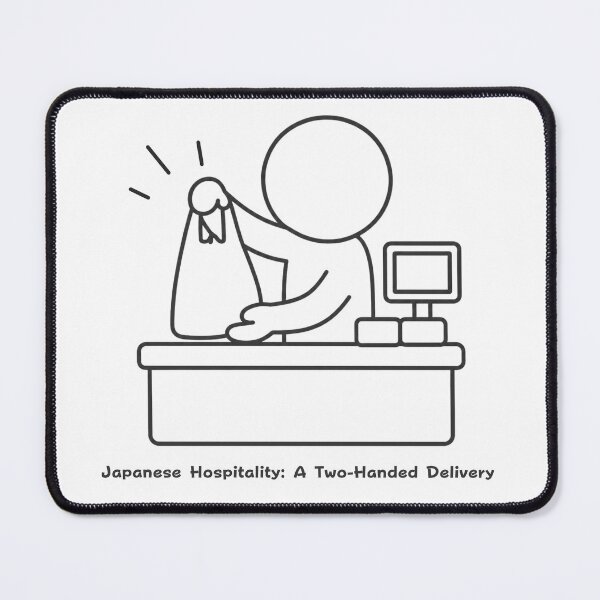 Item preview, Japanese Hospitality Two-Handed Handover - Customer Service Pictogram designed and sold by japan-picto.