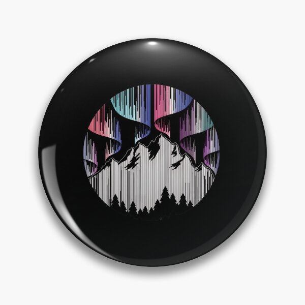 Item preview, Aurora Mountains Circular Line Art designed and sold by andrasmar.