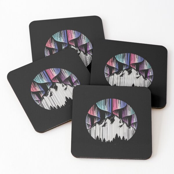 Item preview, Aurora Mountains Circular Line Art designed and sold by andrasmar.