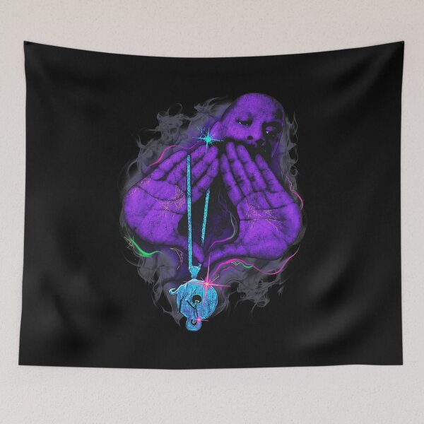 Item preview, purple smoke portrait smoke art designed and sold by kawaiwifeylovin.