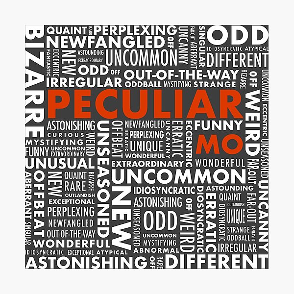 Peculiar Words Photographic Print