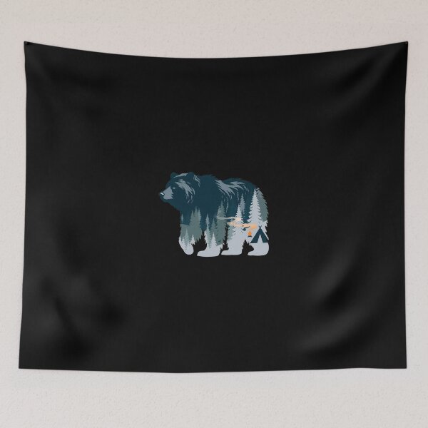 Item preview, Bear Forest Campfire Tent Nature Adventure Artwork designed and sold by wyrichbosle.