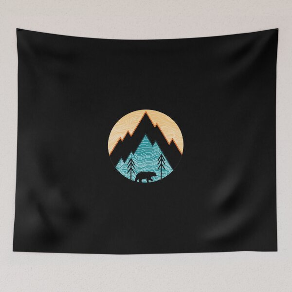 Item preview, Bear Mountain Sun Forest Nature Adventure Graphic designed and sold by bezaperina.