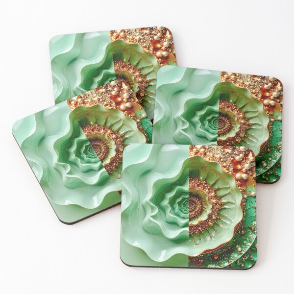 Item preview, Duality of Celadon Porcelain and Copper Filigree designed and sold by Vicky Brago-Mitchell®.