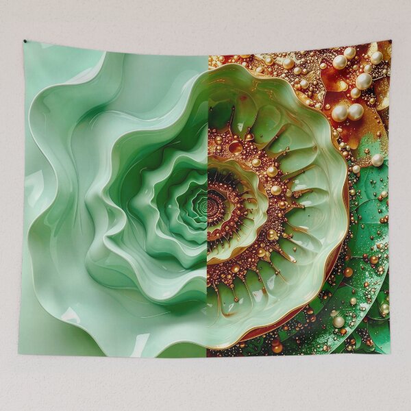 Item preview, Duality of Celadon Porcelain and Copper Filigree designed and sold by Vicky Brago-Mitchell®.