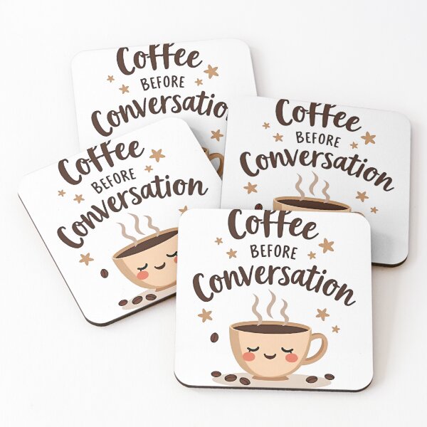 Item preview, Coffee Before Conversation Funny Coffee Lover Design designed and sold by ShopValueBiz.
