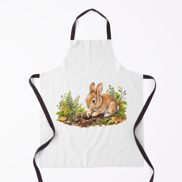 Item preview, Cute Bunny Planting a Seed – Kawaii Rabbit Gardening Nature Cottagecore designed and sold by MrDev.