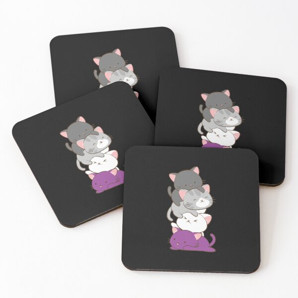 Item preview, Stacked Cute Kittens Ace Pride Flag designed and sold by TROYESCAMI.