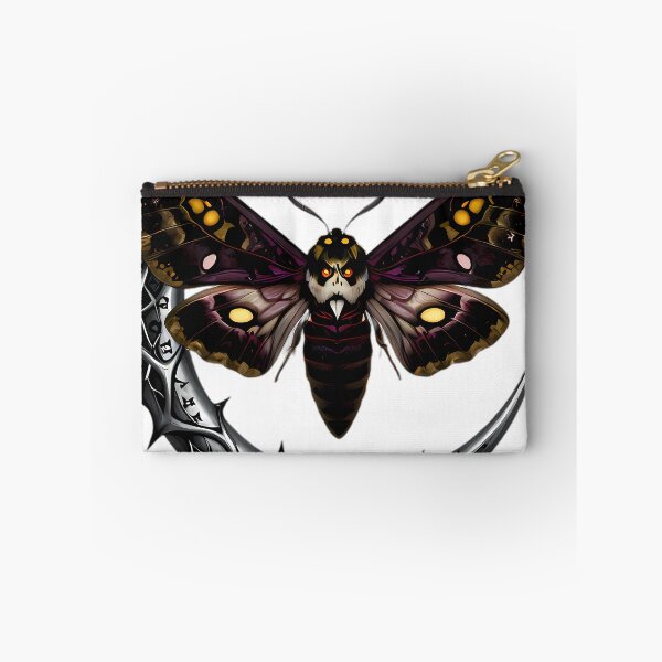 Item preview, Gothic Deaths Head Hawkmoth Crescent Moon Emblem designed and sold by IllumeInk.