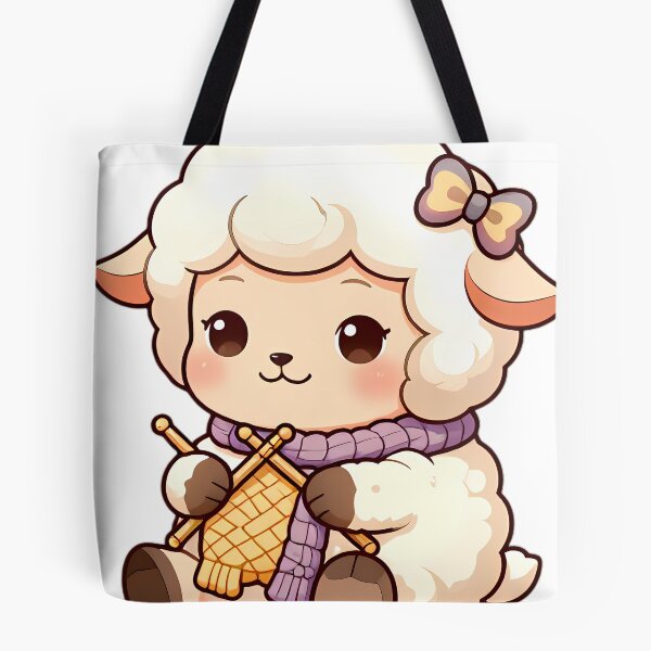 Item preview, Cute Baby Lamb Knitting a Cozy Woolen Scarf designed and sold by pumsquare.