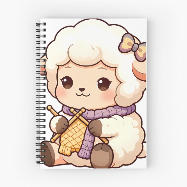 Item preview, Cute Baby Lamb Knitting a Cozy Woolen Scarf designed and sold by pumsquare.