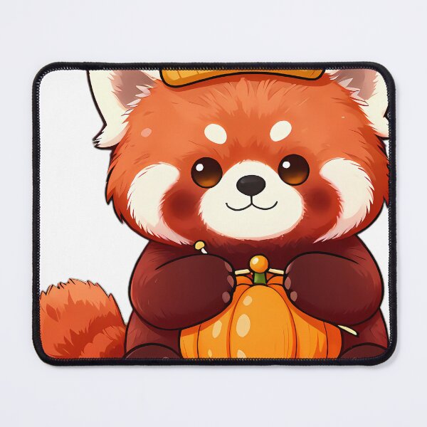 Item preview, Cute Red Panda Knitting a Cozy Autumn Sweater designed and sold by pumsquare.