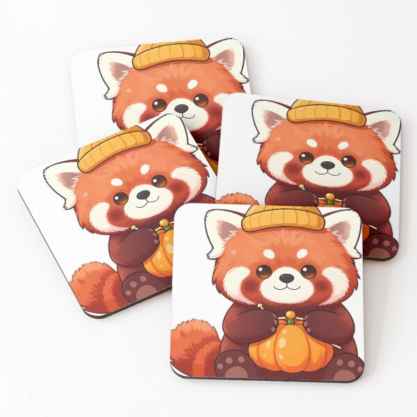 Item preview, Cute Red Panda Knitting a Cozy Autumn Sweater designed and sold by pumsquare.