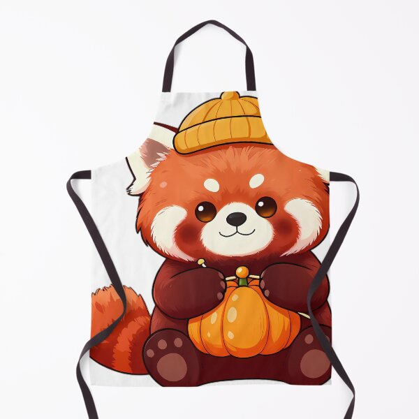 Item preview, Cute Red Panda Knitting a Cozy Autumn Sweater designed and sold by pumsquare.