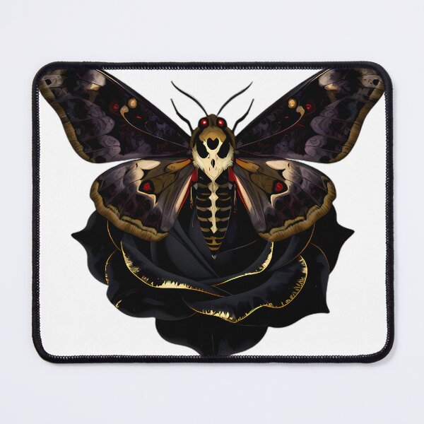 Item preview, Gothic Deaths Head Hawkmoth Velvet Rose Blossom designed and sold by IllumeInk.