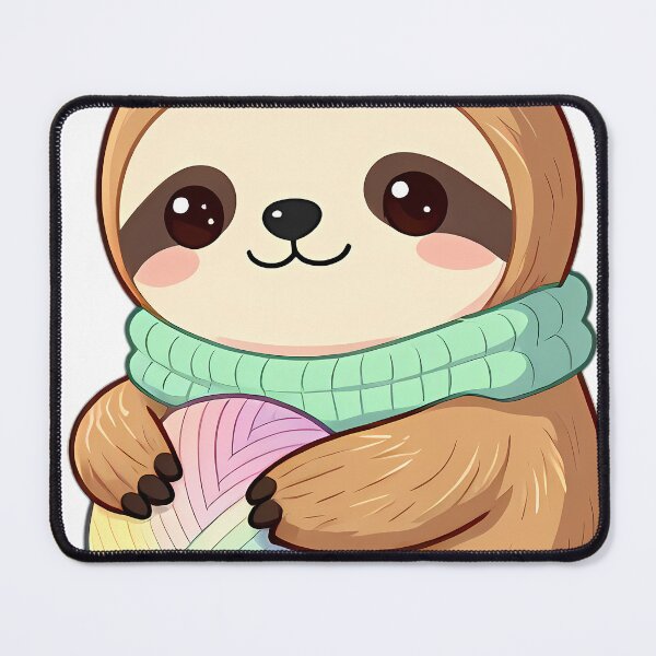 Item preview, Cute Sloth Hugging Giant Fluffy Wool Skein designed and sold by pumsquare.