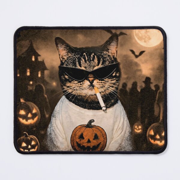 Item preview, Cool Cat Halloween Pumpkin Spooky Season Cat Lover designed and sold by KelsterRandom.