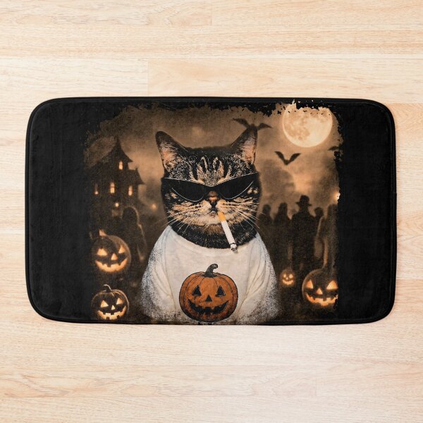 Item preview, Cool Cat Halloween Pumpkin Spooky Season Cat Lover designed and sold by KelsterRandom.