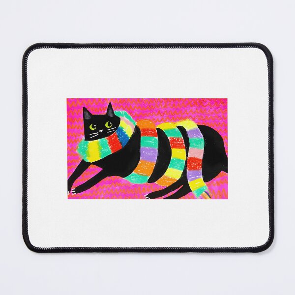 Item preview, Black Cat In Winter Knit Scarf By Tascha designed and sold by Raniya-Otte.