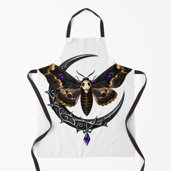 Item preview, Gothic Deaths Head Hawkmoth Silver Moon Arcana designed and sold by IllumeInk.