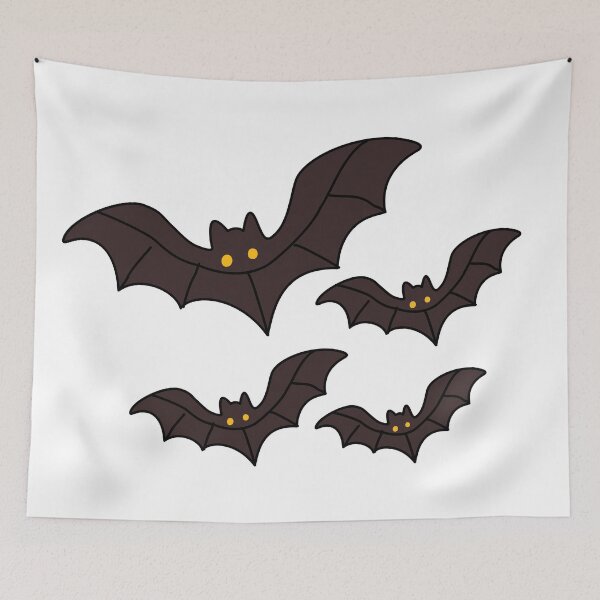 Item preview, Cute Halloween flying bats vector illustration on white background designed and sold by PowerAntShop.
