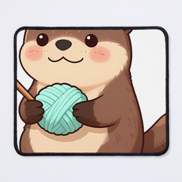 Item preview, Cute Sea Otter Crocheting with Pastel Mint Yarn designed and sold by pumsquare.