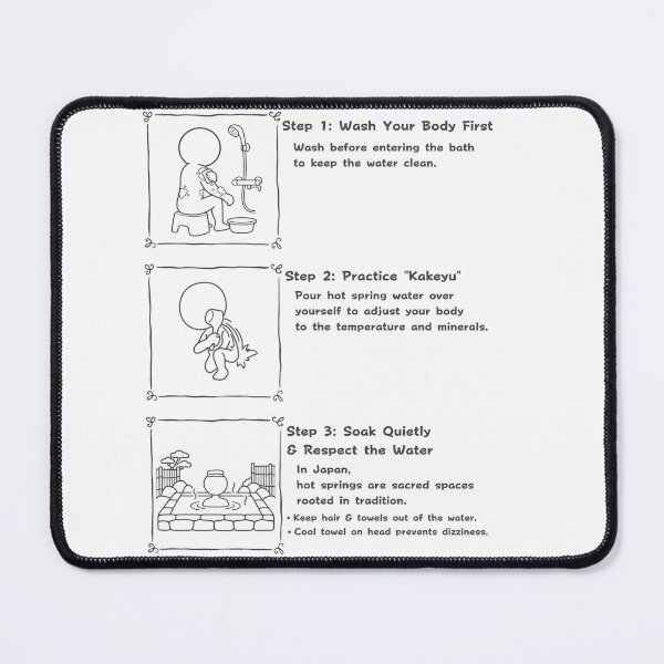 Item preview, How to Enjoy Japanese Onsen - Hot Spring Etiquette Guide Pictogram designed and sold by japan-picto.