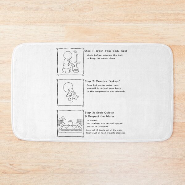 Item preview, How to Enjoy Japanese Onsen - Hot Spring Etiquette Guide Pictogram designed and sold by japan-picto.