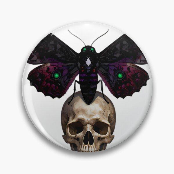 Item preview, Gothic Deaths Head Hawkmoth Carved Skull Relic designed and sold by IllumeInk.