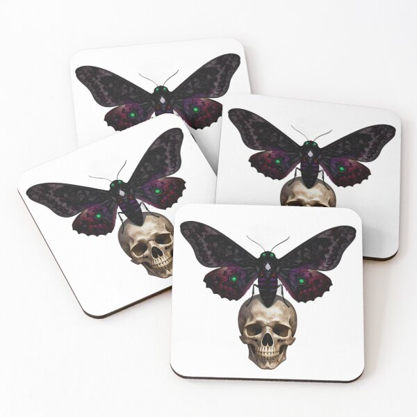 Item preview, Gothic Deaths Head Hawkmoth Carved Skull Relic designed and sold by IllumeInk.