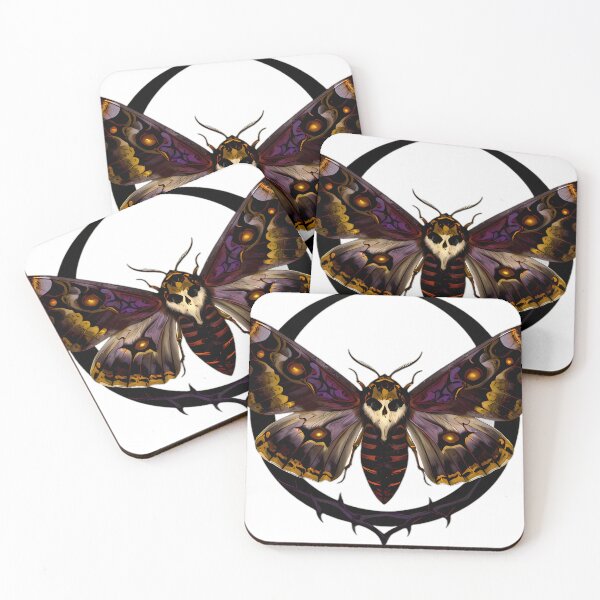 Item preview, Gothic Deaths Head Hawkmoth Triple Moon Arcana designed and sold by IllumeInk.