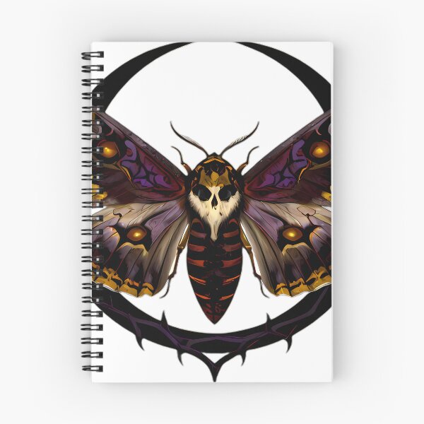 Item preview, Gothic Deaths Head Hawkmoth Triple Moon Arcana designed and sold by IllumeInk.