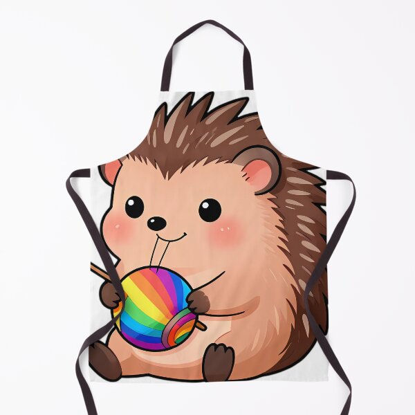 Item preview, Cute Hedgehog with Colorful Wool Yarn and Needles designed and sold by pumsquare.