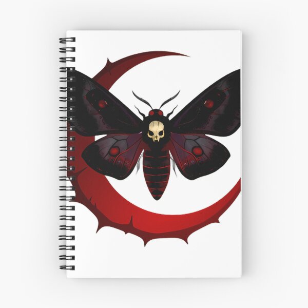 Item preview, Gothic Deaths Head Hawkmoth Crimson Crescent Eclipse designed and sold by IllumeInk.